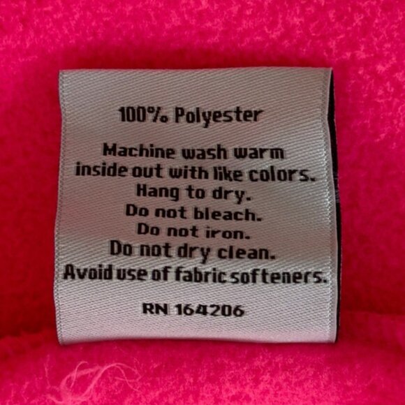 Dudley Stephens Sutton Scallop Turtleneck Neon Pink Vello Fleece XS NWT - Picture 5 of 7